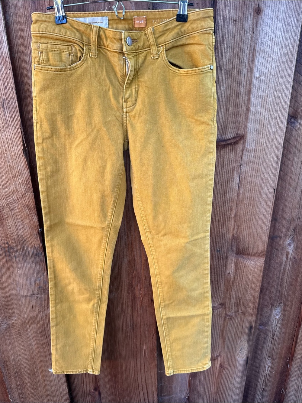 Pilcro Mustard Yellow Skinny Jeans